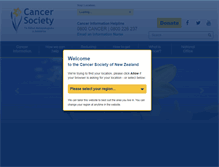 Tablet Screenshot of cancernz.org.nz